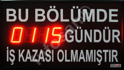 Kazasz i gn sayac, Kazasz i gn tabelas, Kazasz geen gn says panosu, kazasz geen en uzun sre, kazasz alma saati, kablosuz kumanda ile veya TCP/IP a zerinden yazlmla denetim