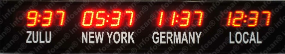 4  saat zonlu dijital dnya saati, Dijital dnya saati, LED gstergeli dnya saati, 4 blge dnya saati, 4 lke dnya saati, 4 zonlu dnya saati